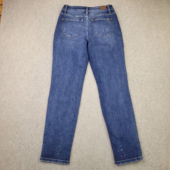 Judy Blue Boyfriend Fit Jeans Womens 5/27 Blue Dark Wash Stretch Denim JB82346 - Picture 5 of 11
